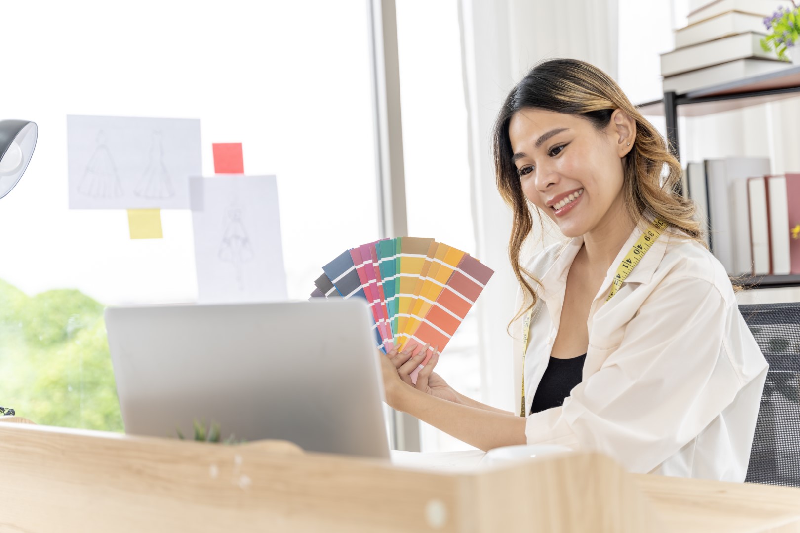 Asian women working together Small business